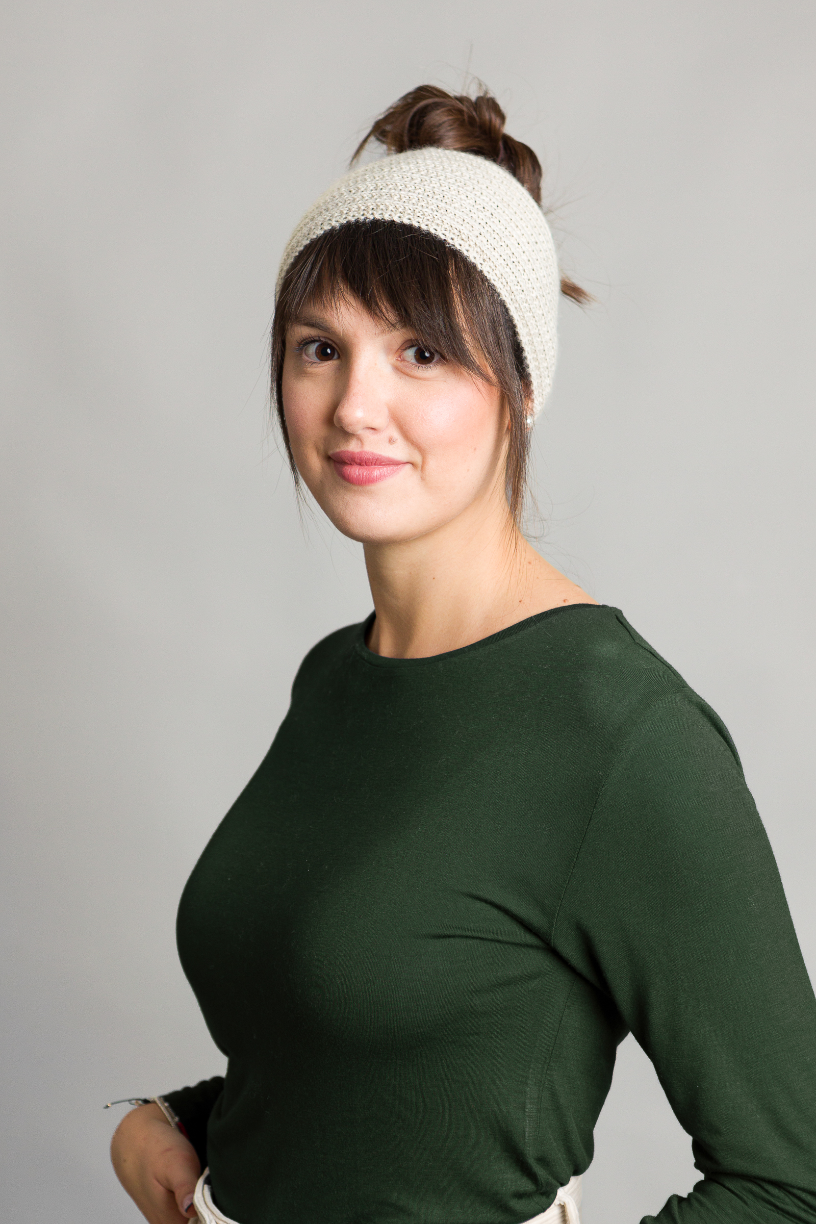 Fascia scaldaorecchie Sentiero 100% cashmere