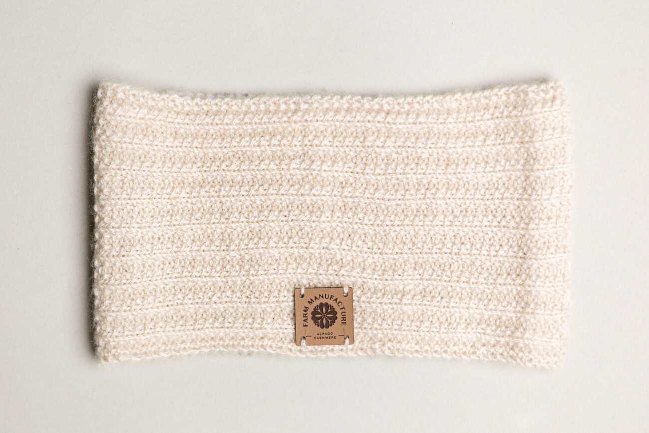 Fascia scaldaorecchie Sentiero 100% cashmere fatto a mano