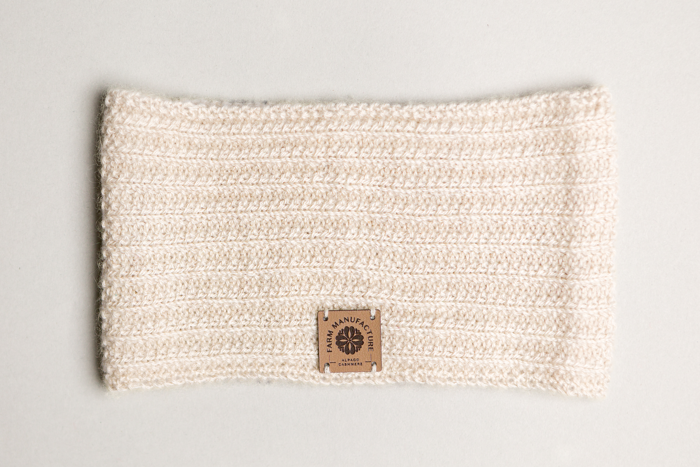 Fascia scaldaorecchie Sentiero 100% cashmere fatto a mano
