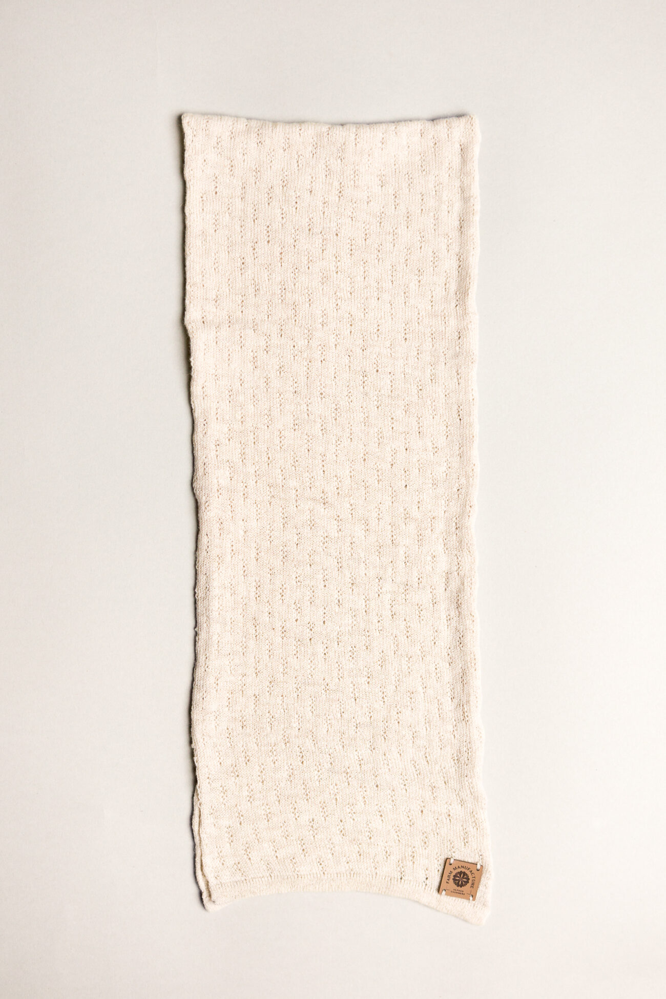 Sciarpa Spighe con filato 100% cashmere naturale