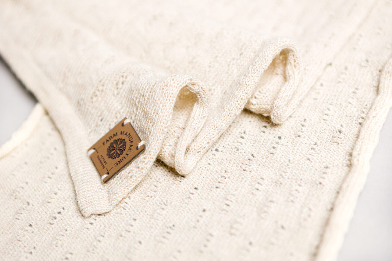 Sciarpa Spighe 100% cashmere artigianale