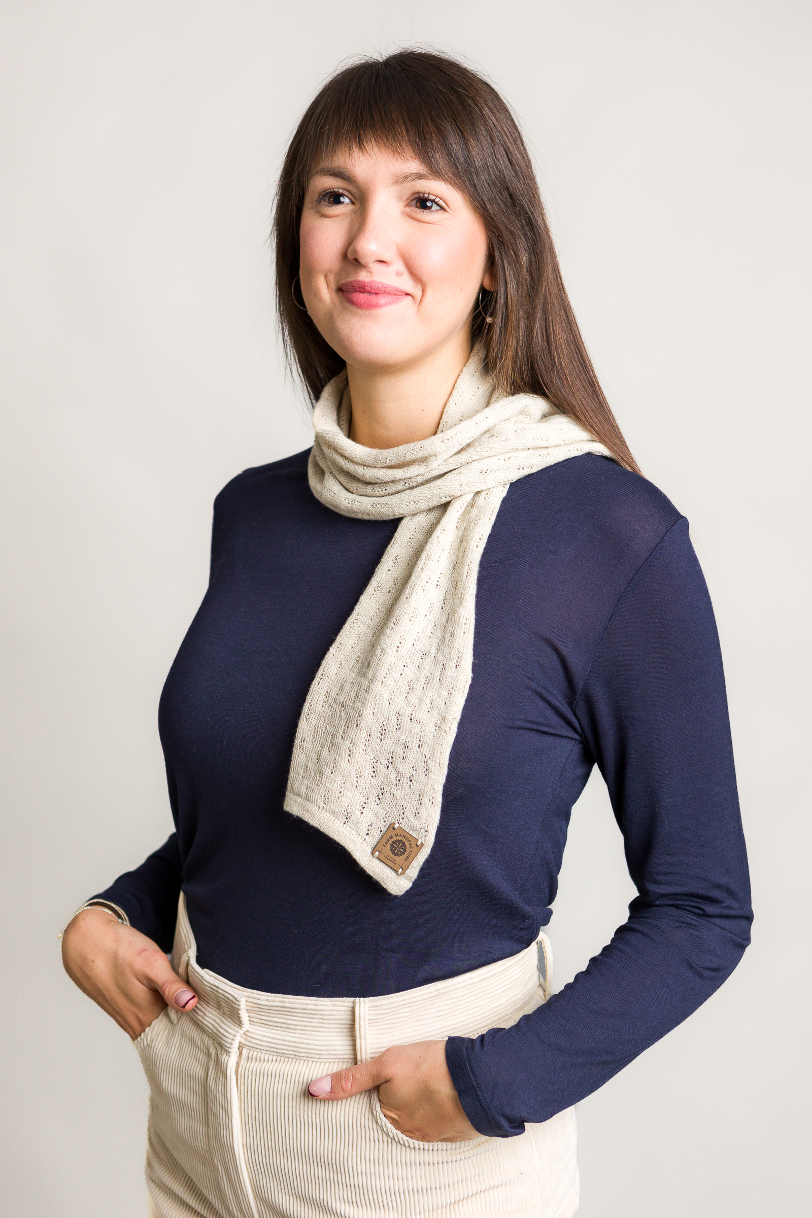 Sciarpa Spighe con filato 100% cashmere